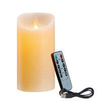 Velas de LED, Velas Sem Chama Cintilantes, Vela RecarregáVel, Velas de Cera Real com Controle Remoto, 12,5 Cm A