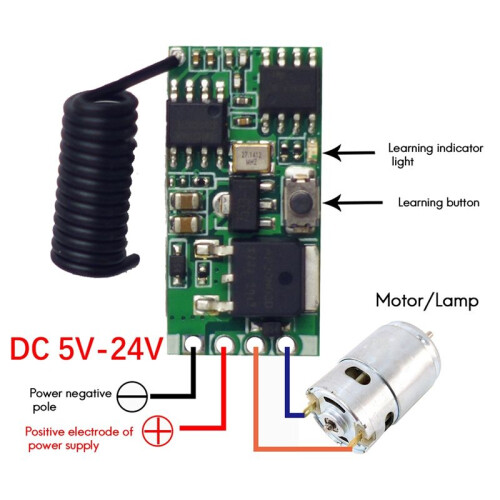 1 Pcs Wireless Controller  Motor Speed Regulator 3.7-24V High Power Drive Module 2