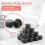 20 Pcs Black Plastic 25mm Dia Blanking End Caps Round Tube Insert 3