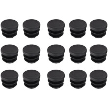 15Pcs Black Plastic Blanking End Cap Round Tube Insert Pipe Bung 16mm