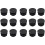 15Pcs Black Plastic Blanking End Cap Round Tube Insert Pipe Bung 16mm 1