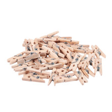 Wooden Clothes Photo Paper Peg Clothespin Clips 25mm 40pcs