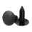 5mm x 5mm Hole Dia Black Plastic Rivets Fastener Push Clips 48 Pcs 2