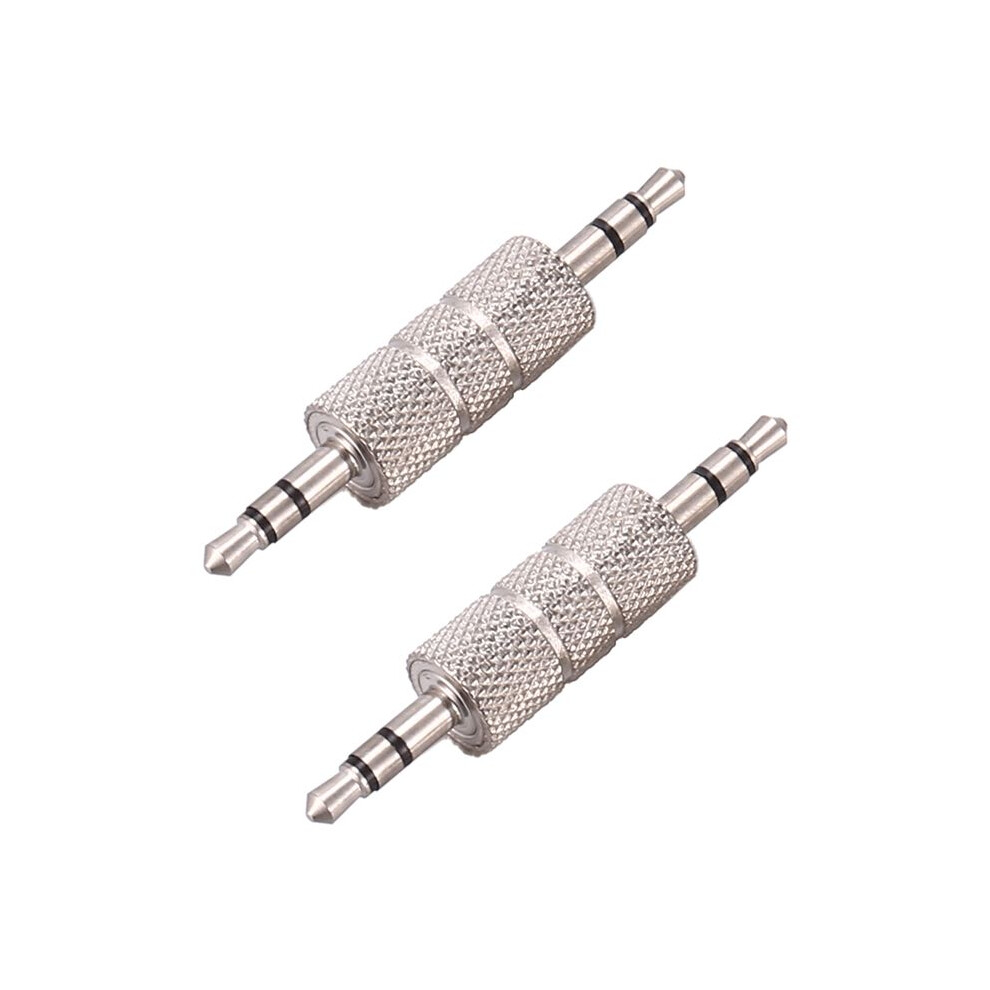 2Pcs 3.5Mm Stereo Male To 3.5Mm Male Headphone Audio Adapter Jack Coupler Connector 4711930064685