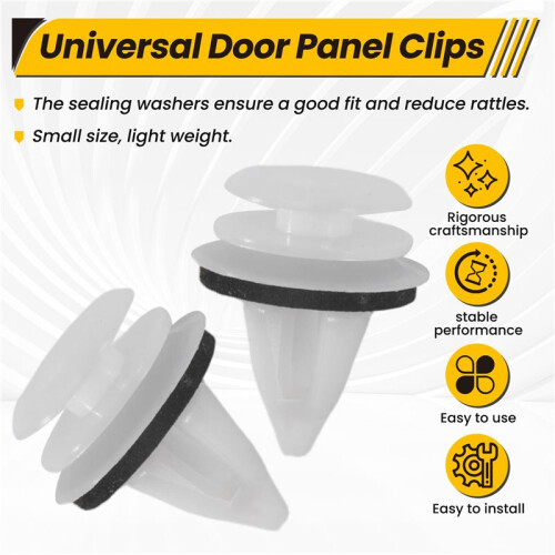 10St Universal Plast Bil Auto InnerdöRr Trim Clips Kort DöRr Panel Clips 1
