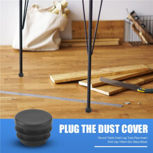 Round Table Chair Leg Tube Pipe Insert End Cap 19mm Dia 30pcs Black