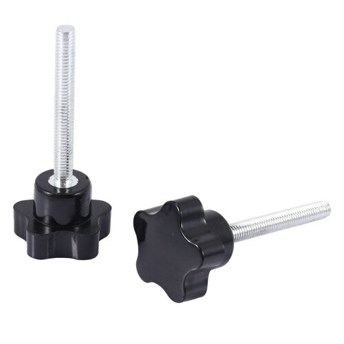 6 pcs M6 x 50 mm locking star-shaped plastic  male thread knob grip 1