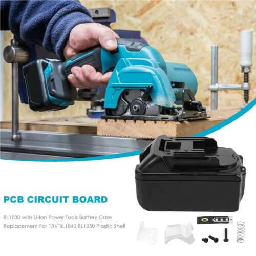BL1830 with Li-Ion Power Tools Battery Case Replacement for  18V BL1840 BL1850 Plastic Shell 1