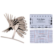 Guitar Luthier Measuring Tools Kit Set String Action Ruler, 9 Understring Radius Gauge for Guitar Repair