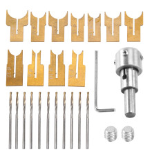 Wooden Beads Drill Bit Blade Milling Cutter Set 24Pcs Cemented Carbide Spherical Buddha Beads Woodworking Tool Kit