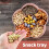 Snack Storage Box, Flower Shape Snack Tray with Lid,Nut Candy Food Storage Box,Fruit Box Dry Fruit Container, 4