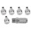 Airbrush Quick Disconnect Coupler Release Fitting Adapter med 5 Hankopplingar, 1/8 Tum MF 2