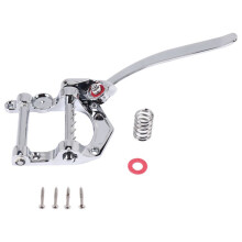 Gitaar Vibrato Staartstuk Tremolo Flat Top Body Tremolo Unit Vibrato Bridge voor Tele, SG, LP, ETC Elektrische Gitaren (Zilver)