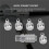 Airbrush Quick Disconnect Coupler Release Fitting Adapter med 5 Hankopplingar, 1/8 Tum MF 3