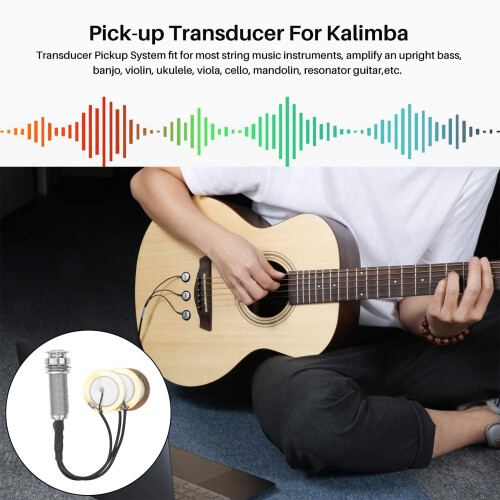 Captadores de Transdutor de Microfone de Contato Piezo 3 com Conector de Pino Final para Kalimba 1