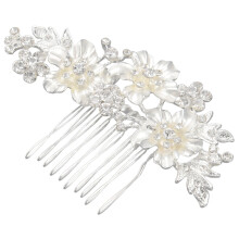 BröLlop Brudkammar Vintage Imitation Kristall HåRnåLar Balsmycken Guld Silver BlommöNster HåRaccessoarer Pins Dam Silver