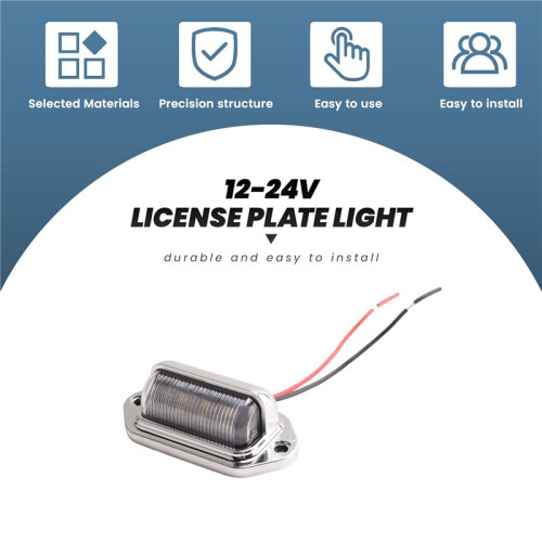 12-24V 6 LED Number License Plate Light Boat Deck Walkway Step Lamp RV Trailer 2