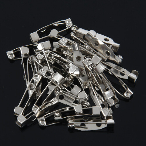 30 Brosche Bar Backs Sicherheitsnadeln Catch Findings Small 20Mm