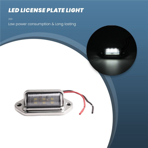 12-24V 6 LED Number License Plate Light Boat Deck Walkway Step Lamp RV Trailer 1