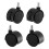 Set of 4 Screw in Caster Wheels - 2 with Lock Function 1