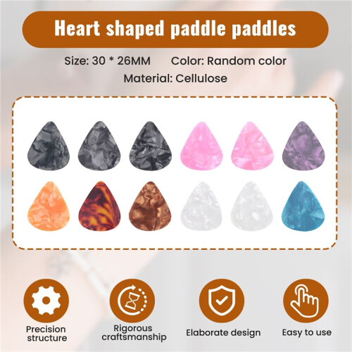 12 x rock picks - Mediators for guitars and basses 3 different thickness 2