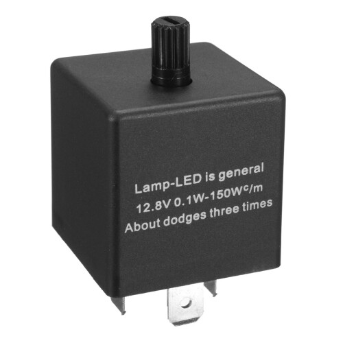 12V 3 Pin LED Adjustable Car Flasher Flash Relay For Turn Signal Light Indicator 1