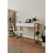 Console Bureau - DENVER - Oak artisan / White - 2 drawers - 100 x 35 x 75 cm
