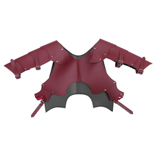 1Stk PU Leder Warrior Schulterrüstung Mittelalter Herren Cosplay