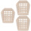 3Stk Kunststoff Hängender Futterhalter Und Kleintiere Beige 6