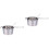 2Sets Camping Kochgeschirr Edelstahl Schmelztopf Mit Griff Silber 2