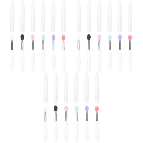 18Pièces Pinceaux Silicone Portables Pour Rouge À 2