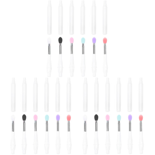 18Pièces Pinceaux Silicone Portables Pour Rouge À 1
