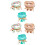 6Sets Kreative Boho Perlenarmbänder Hand Schmuck Farben 5