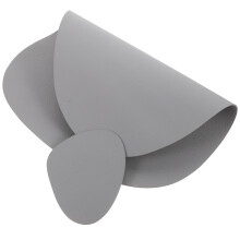 3Sets Handgemachte PU Tischsets Grau Rutschfeste Kaffeetassenmatten