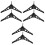 6Pièces Support Sapin Noir Design Élégant Fixation Stable 5