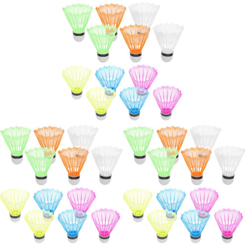 36Pièces Volants Badminton Multicolores Pour Usage Extérieur 2
