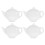 20Pcs Decorative White Ceramic Tea Bag Holders Snack Dip Kitchen Tray 1