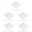 20Pcs Decorative White Ceramic Tea Bag Holders Snack Dip Kitchen Tray 8