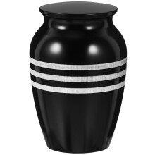 5Pcs Mini Black Metal Pet Cremation Urns Screw Lid