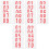 Rote Rennnummern Langlebigem Polyester-Baumwollstoff 5