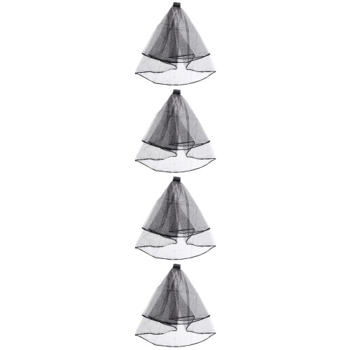 4Pièces Voile Court Noir Pour Enterrement Chic 2