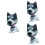3Pièces Ornements Chien Gris Design Chaleureux 4