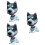 3Pièces Ornements Chien Gris Design Chaleureux 5