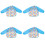 4Pièces Bavettes Enfants Peintures Ajustables Polyester Multicolores 6
