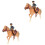 2Ensembles Modèles Chevaux Décoratifs Texture Lisse Pour Maison 3