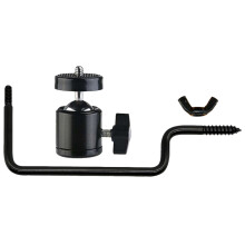 5Pièces Support Accroche Caméra Surveillance Jardin Noir Plastique