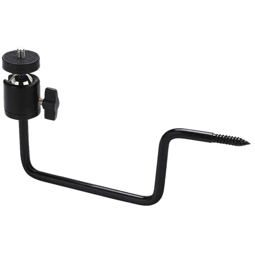 5Pièces Support Accroche Caméra Surveillance Jardin Noir Plastique 1