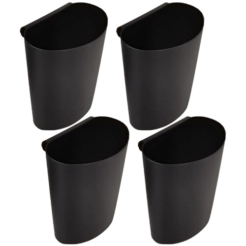 20Pcs Black Plastic Hanging Baskets for Rolling Cart Storage Organizer 1