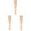 3Pièces Appliques Bois Beige Accessoires Décoratifs DIY 4