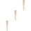3Pièces Appliques Bois Beige Accessoires Décoratifs DIY 7